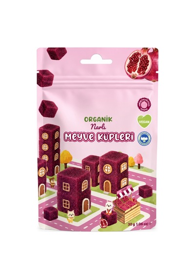 Natural Organik Narlı Meyve Küpleri 30gr