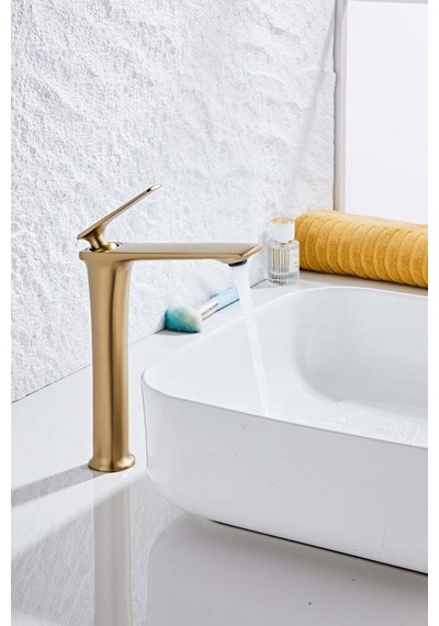 Forma Uzun Lavabo Bataryası Mat Pırınc-altın Mat Pirinç Altın