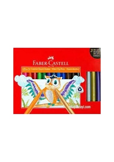 Faber-castell Comfort Keçeli Kalem 15 + 3 Metalik Renk Seçenekleri İle Ergonomik Tasarım