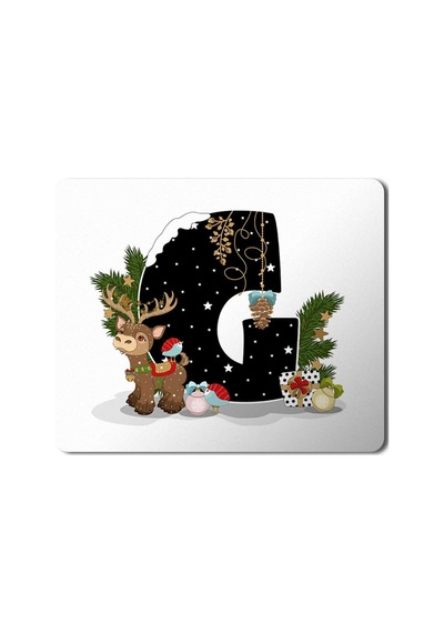 Yeni Yıl Merry Christmas Yılbaşı'na Özel G Harfi Mousepad Mouse Pad