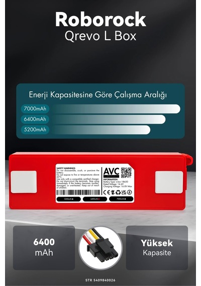 Roborock Qrevo L 6400mah Box Robot Süpürge Bataryası K.k