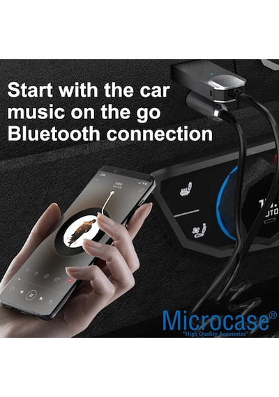 Microcase Al3533 USB - Bluetooth 5.0 - AUX 3.5 MM SeSAdaptörü Siyah