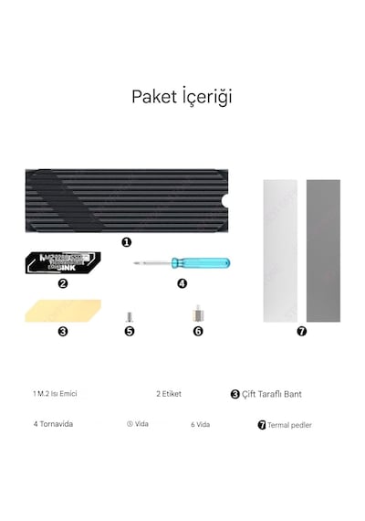 Jeyı M.2 2280 Ssd Soğutucu Çift Kombinasyon Yüksek Performans
