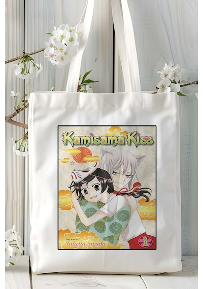 Art Hediye Kamisama Hajimemashitaı Baskılı Bez Omuz Çantası Kişiye Özel Model 1 Çok Renkli