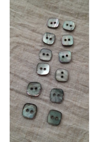 Doğal Kare Hakiki İnci Midye Kabugu Düğme 18 Mm 20 Adet