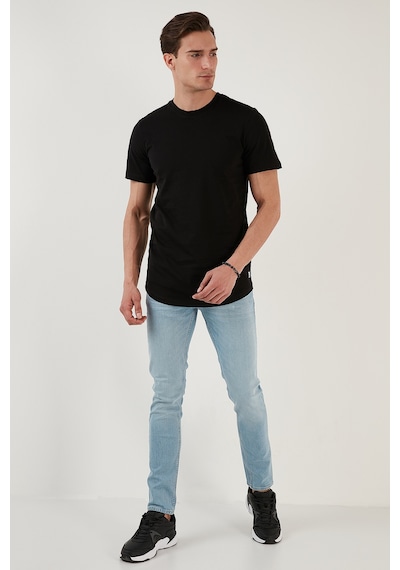Buratti % 100 Pamuk Regular Fit Bisiklet Yaka T Shirt Erkek T Shirt 5902511 Siyah