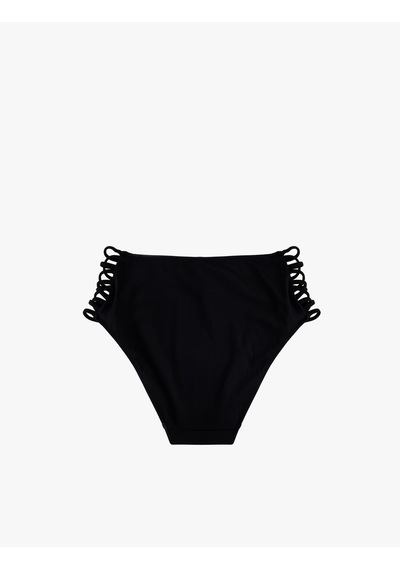Koton Yanları İpli Yüksek Bel Bikini Altı Siyah 6sak00004mm