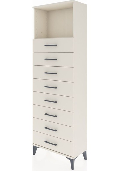 Arges Dolap Tek Raflı 8 Çekmeceli 60x30x182 Aytaşı-aytaşı Aytaşı