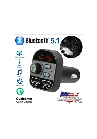 Carx9 Bluetooth Araç Kiti Fm Transmitter Çift Usb Çıkışlı Cn-41 N11.663