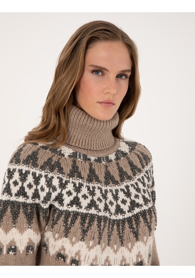 Pierre Cardin Kadın Vizon Kazak /triko 50315942-vr052 Vizon