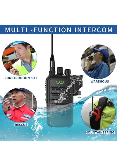 Wln Pmr 446 Sportif El Telsiz Ip67 Su Geçirmez Led Işıklı Kulaklık li Set