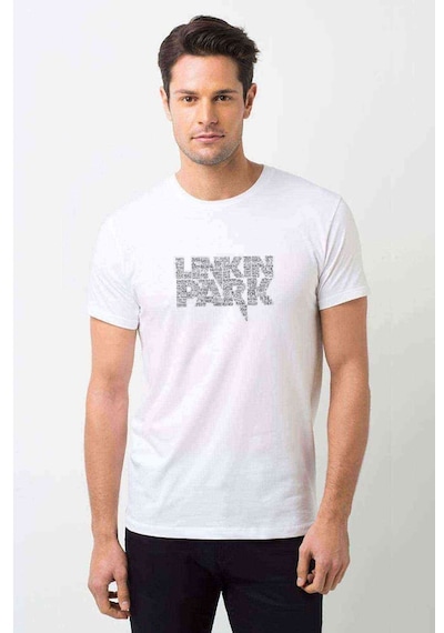 Linkin Park Baskılı Beyaz Erkek Tshirt (528632724)