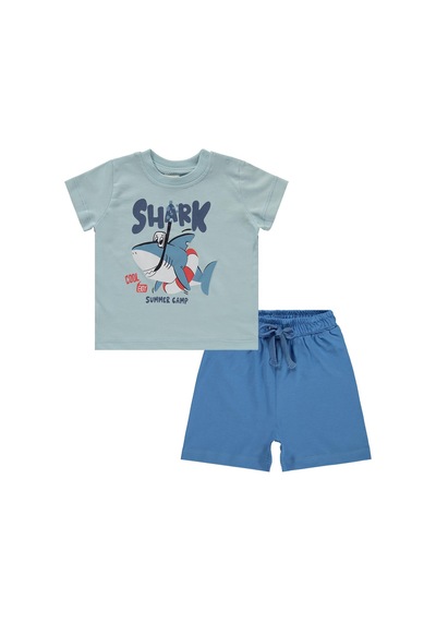 Civil Baby Shark Baskılı 6-18 Ay Takım - Mavi