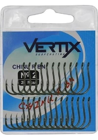 Vertix 58020 Chinu R Bn Siyah Olta İğnesi 25 Li Paket No:8 - Standart