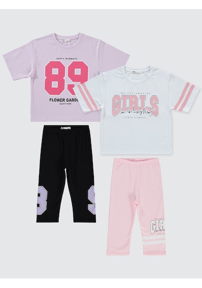 Civil Girls Kız Çocuk 2'li Takım Set 6-9 Yaş Standart Renkli