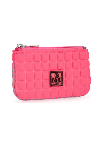Bilik Deri Scuba Bozuk Paralık Pembe Kadın Cüzdan Zip Pembe