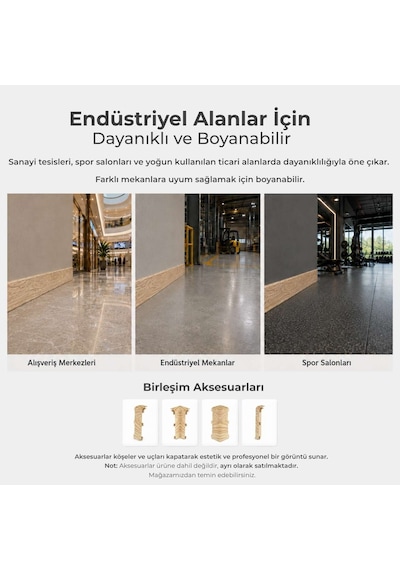 Esquero Kablo Kanallı PVC Süpürgelik 250 cm, Açılabilir Kapaklı, Çınar Meksikan, ESQ607