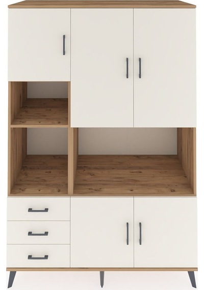 Kronos Dolap 9 Raflı 3 Çekmeceli 5 Kapaklı 132x59x195 Çam-ayt... Çam
