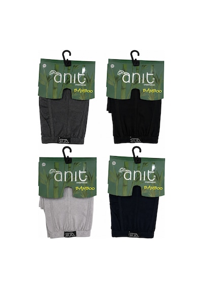 Anıt 4 Adet 4 Renk Siyah, Gri, Lacivert Ve Füme Nefes Alan Özel Dokulu Bambu Erkek Boxer 1273 Çok Renkli