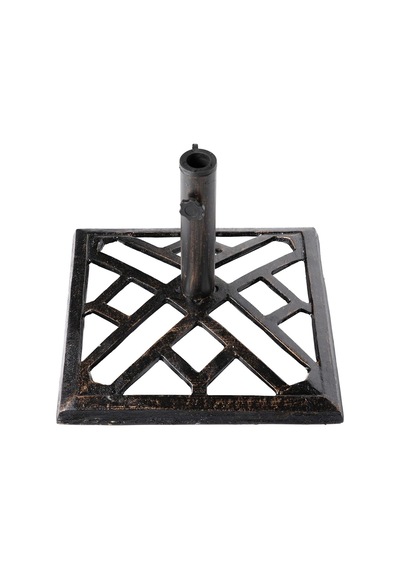 Qı003816 Kare-bronz Döküm Demir Şemsiye Taban Standı 8,6 Kg