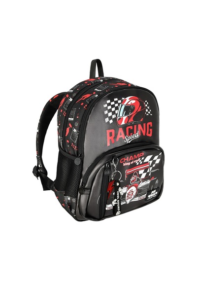 Racing Siyah Okul Çantası Siyah