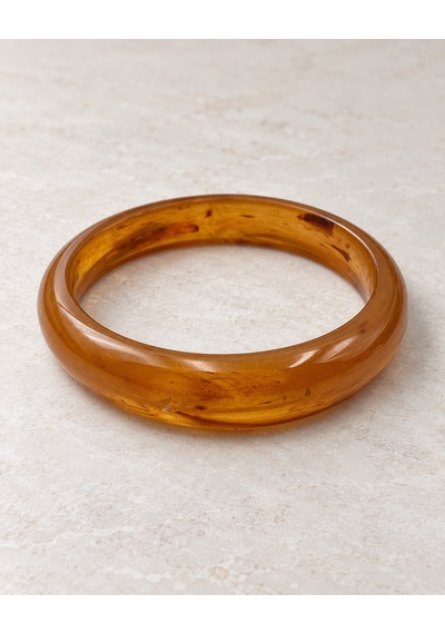 Dora's Shine Amber Aura Kehribar Tonlu Yarı Saydam Damarlı Parlak Halka Kadın Bileklik - 6,5 Numara - 20,5 21 Cm Renkli