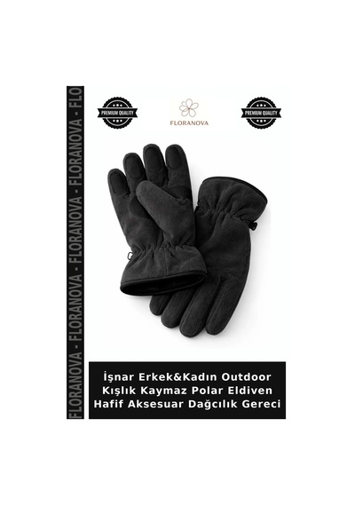 İşnar Erkek&kadın Outdoor Kışlık Kaymaz Polar Eldiven Hafif Aksesuar Dağcılık Gereci Çok Renkli