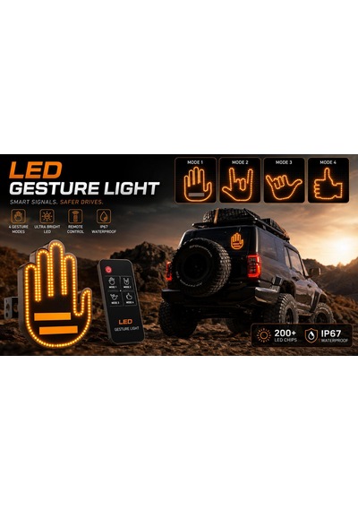 Uzaktan Kumandalı El Orta Parmak Led Araba İçin Led Işık