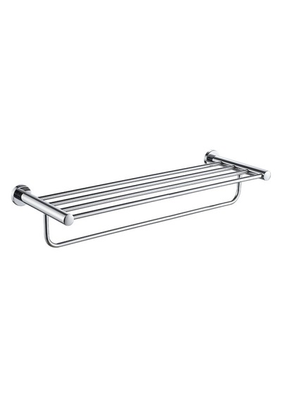 Havluluk, Raflı, 304k, 60xh13x23.5cm - Parlak Paslanmaz Çelik Gri