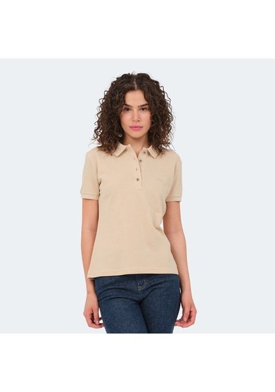 Slazenger VERA I Kadın Polo Yaka Bej Tişört