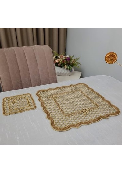 El Yapımı Petek Supla - Modern Mutfak Dekoru - 1 Servis Altlığı Gold Diğer