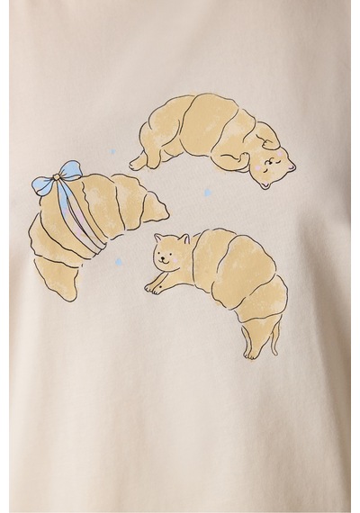Penti Cuteness Pantolon Krem Pijama Takımı M