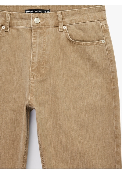 Koton Normal Bel Cepli Pamuklu Slim Fit Jean Pantolon - Brad Jean Deve Tüyü 6sam40336nd Taba Koton Normal Bel Cepli Pamuklu Slim Fit Jean Pantolon - Brad Jean Deve Tüyü 6sam40336nd Taba