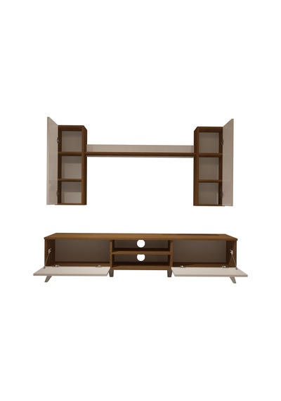 Decoraktiv Eko 7 Mdf Dvd Retro Tv Ünitesi Tv Sehpası Ceviz - Beyaz