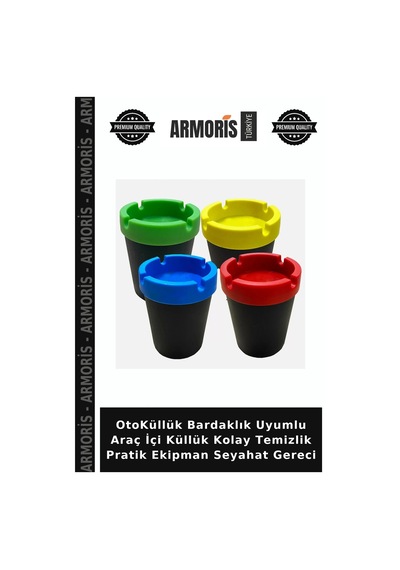Otoküllük Bardaklık Uyumlu Araç İçi Küllük Kolay Temizlik Pratik Ekipman Seyahat Gereci