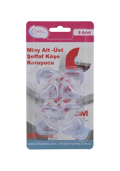 Miny Baby Mini Şeffaf Köşe Koruyucu - 8 Adet Çok Renkli
