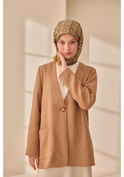 Silk Home Aura Eşarp 140006-18 Haki, Yanık Sarı, Vizon