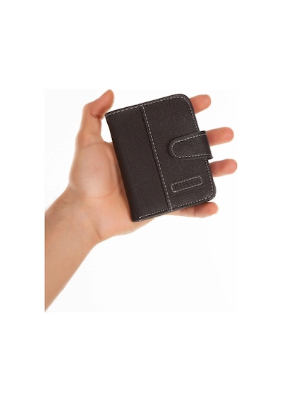 Newish Polo Erkek Kot Kumaş Bozuk Ve Kağıt Para Kartlık Ve Cüzdan New134 - Siyah