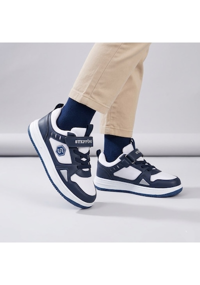 Hayo Çocuk Cırtlı Rahat Hafif Günlük Sneaker Spor Ayakkabı Beyaz - Lacivert