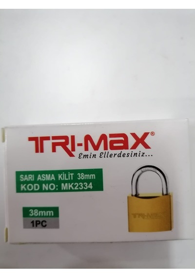 Trı-max Asma Kilit Sarı 38mm Mk2334