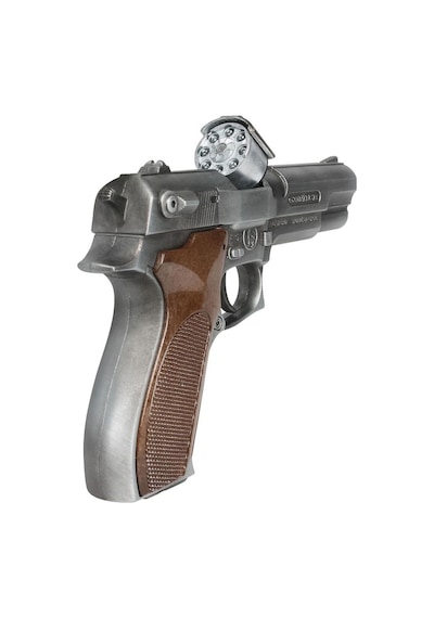 Police Pistol 8 Shots - Old Silver