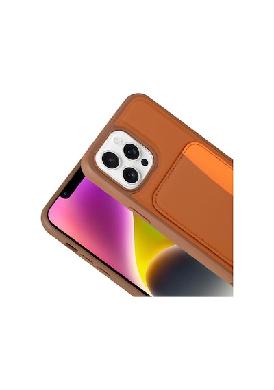 Apple iPhone Uyumlu 16 Pro Max Kılıf Kartlıklı Kamera Yükseltili Silikon Pazarplus Koyu Gri
