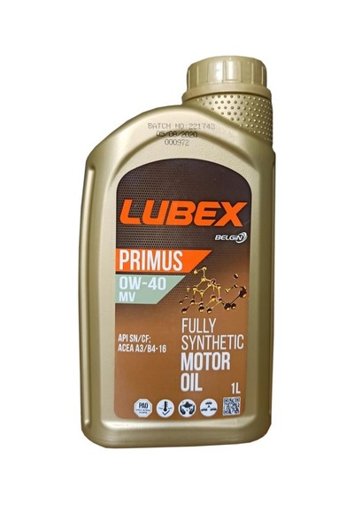 Lubex Primus 0W-40 Mv Tam Sentetik Motor Yağı 6 x 1 L