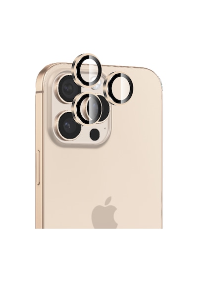 Bix Apple Uyumlu iPhone 16 Pro / 16 Pro Max Safir Lens Koruyucu 3d Kamera Camı 9h Premium Lens Kapağı Desert Titanyum