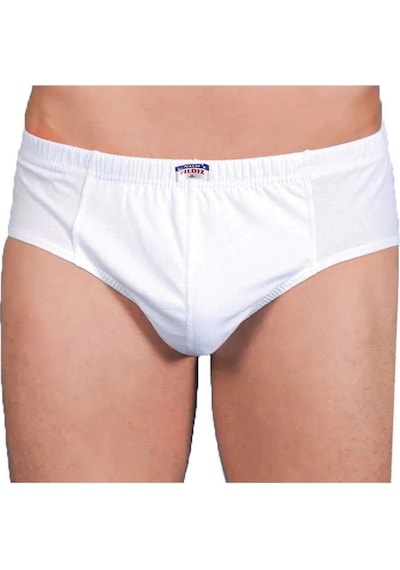 Paşa Yıldız 12 Li Paket  Erkek Penye Slip Külot Beyaz Dar Kalıp
