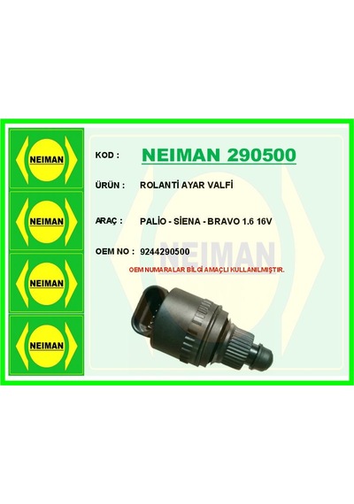 Bescher Rolanti Ayar Valfi Palio - Siena - Bravo 1.6 16v Neıman 290500 9244290500