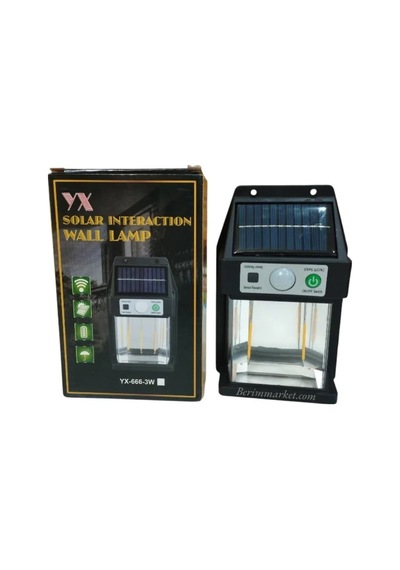 Güneş Enerjili Duvar Lambası Yx-666 3w Bx40 Çok Renkli