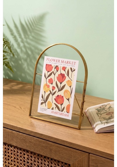 Decosa Tulip Gold Cam Dekoratif Çerçeve