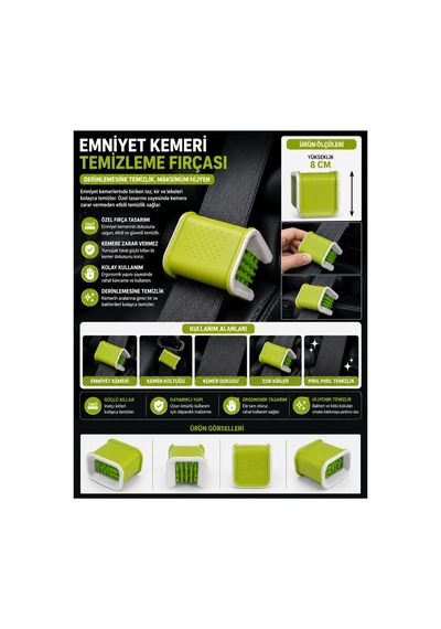 Emniyet Kemeri Temizleme Fırçası Araç İç Temizlik Bakım Fırçası İthal - 896995368