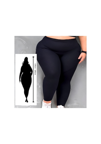 Sngl Tekstil Uzun Boylular İçin Büyük Beden Tayt 3xl-4xl-5xl-6xl-7xl-8xl Siyah